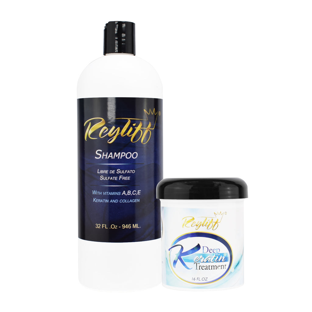 Reyliff Shampoo Sulfate Free y Deep Keratin Treatment — Kit Profesional